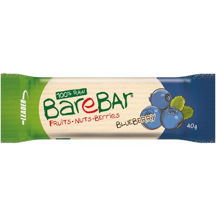 Leader BareBar mustika-toorbatoon 40 g