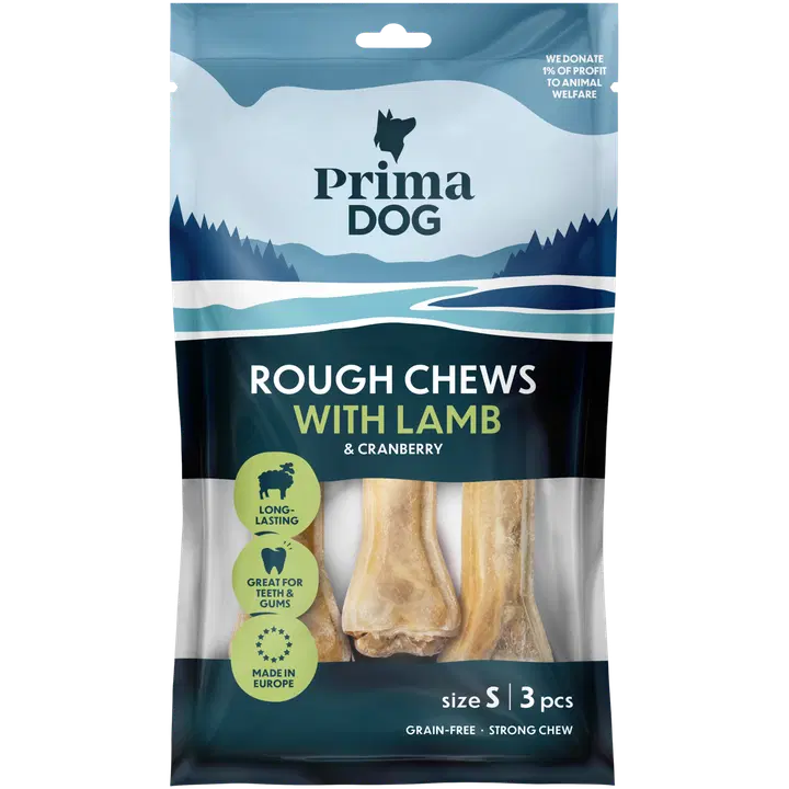 Primadog lamba-jõhvika närimispulgad koertele S 10cm 105g