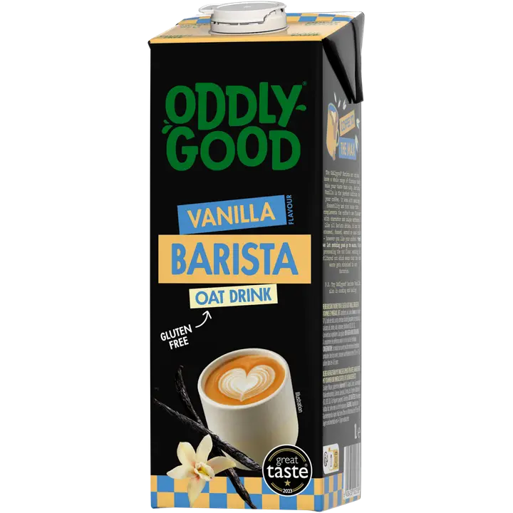 Oddlygood Barista kaerajook vanillimaitseline, gluteenivaba, UHT 1l