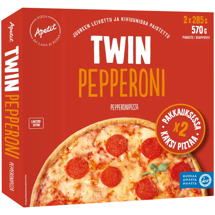Apetit Pepperoni Twin pitsa 2x285 g