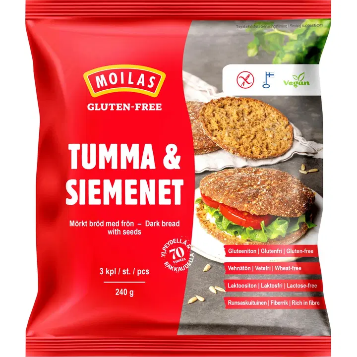 Moilas Tume Leib Seemnetega 240 g