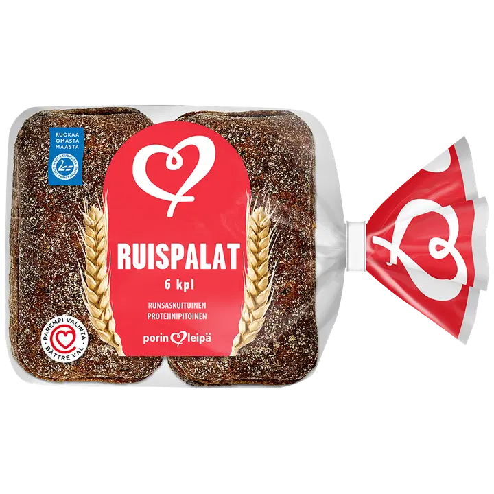 Porin Leipä Ruispalat 6kpl/360g