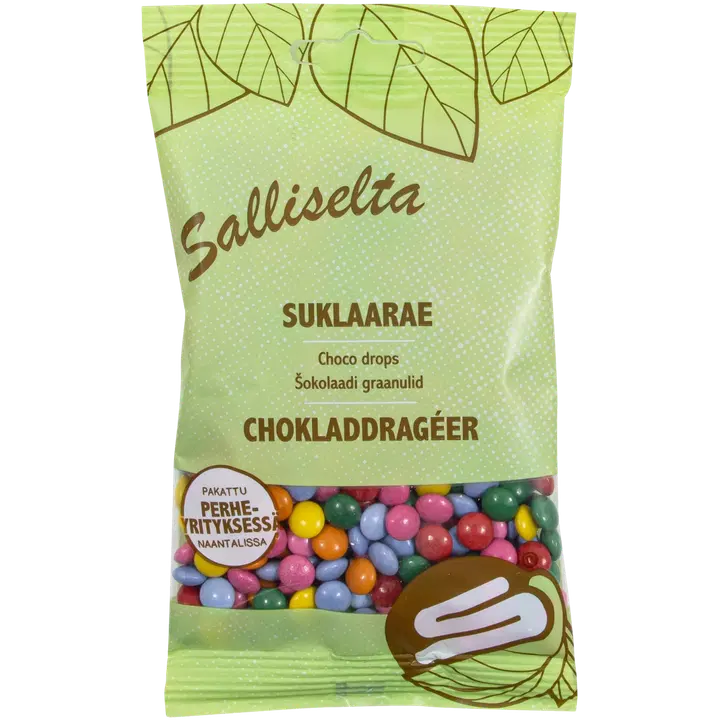 Sallinen šokolaadidražee, 90g