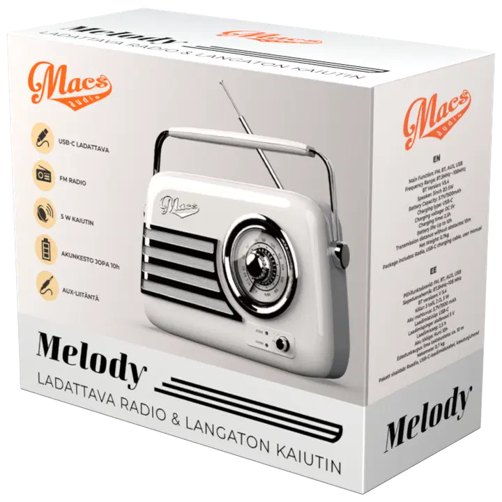 Raadio Macs Melody valge