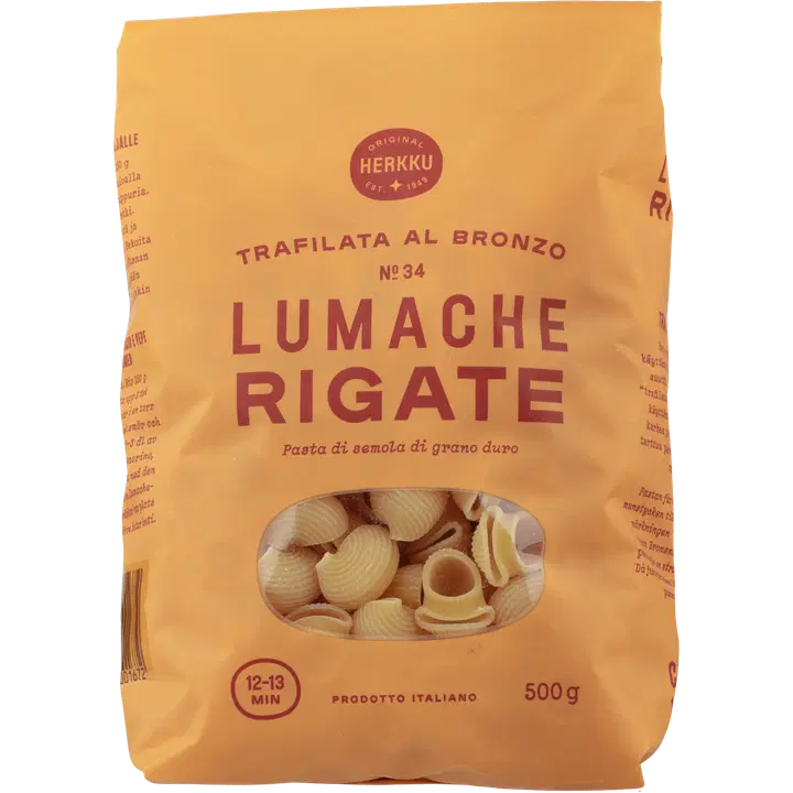 Herkku Lumache rigate durum pasta