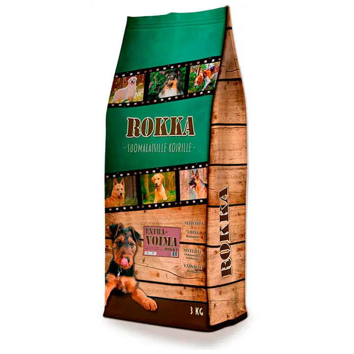 Rokka Extravoima täissööt koertele 3kg