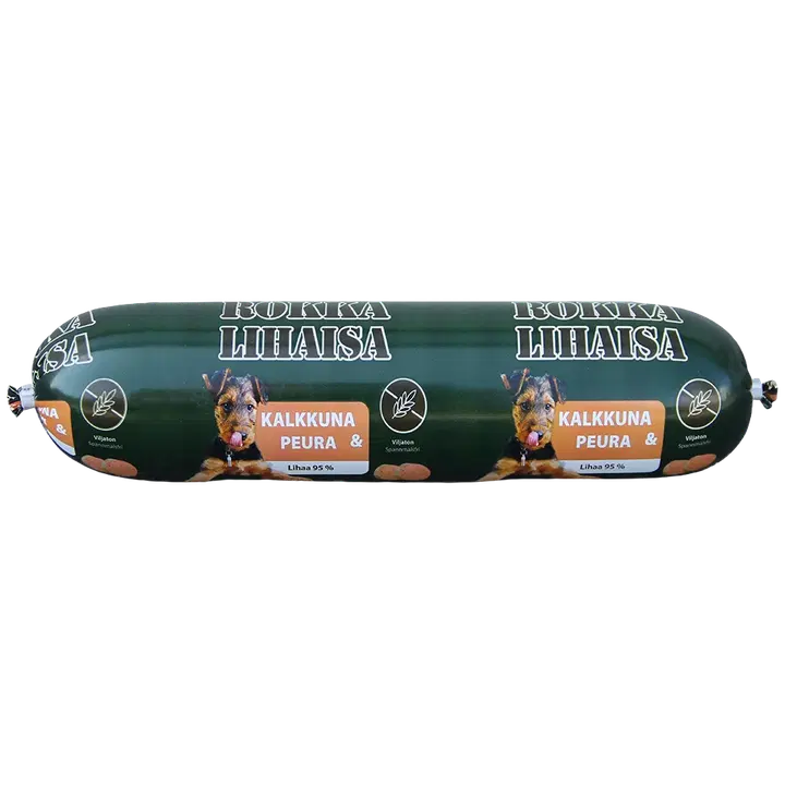 Rokka Lihaisa kalkun ja hirveliha koeravorst 800 g