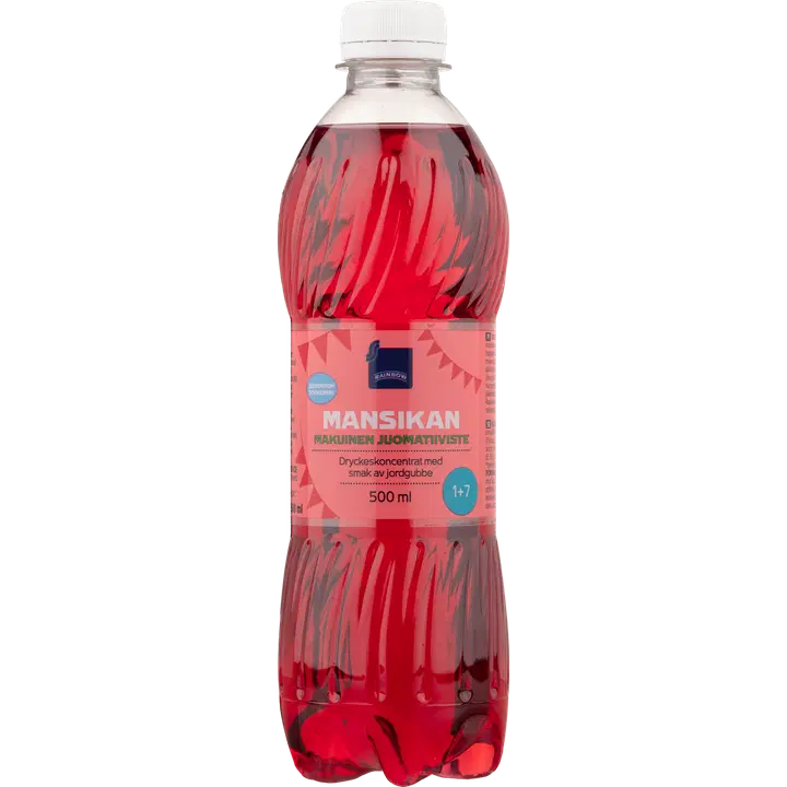 Rainbow maasika joogikontsentraat suhkruvaba 1+7 500 ml