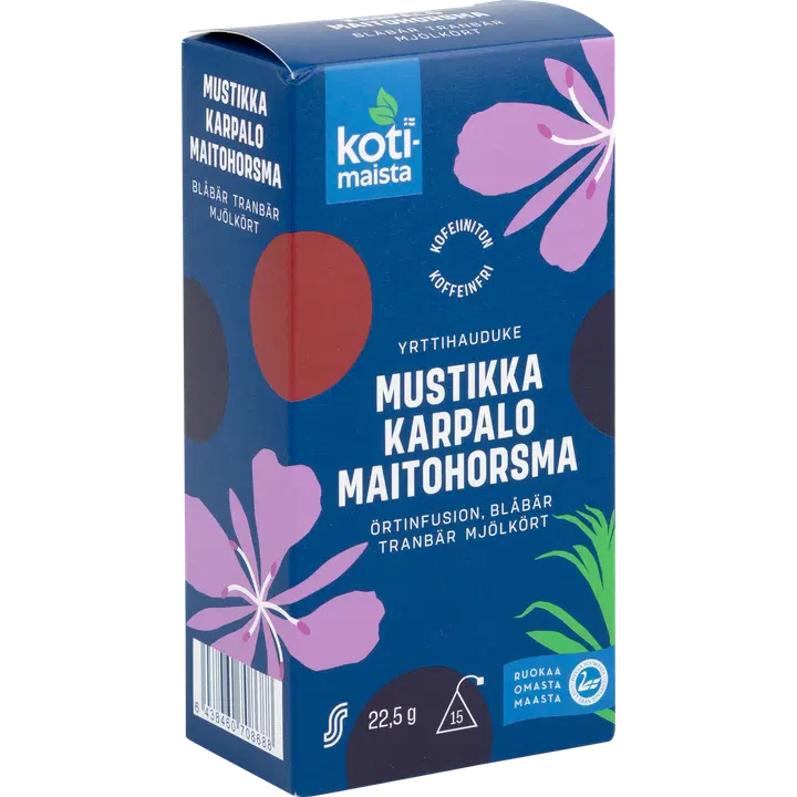 Kotimaista mustika-pohla-põdrakanepi tee 15x1,5g