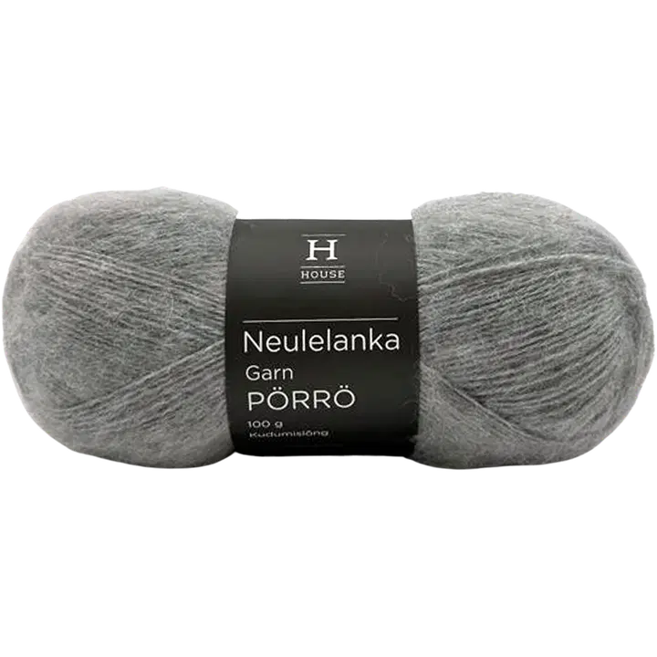 Lõng Pörrö vill-mohäär-akrüül 100g 710239 Helehall