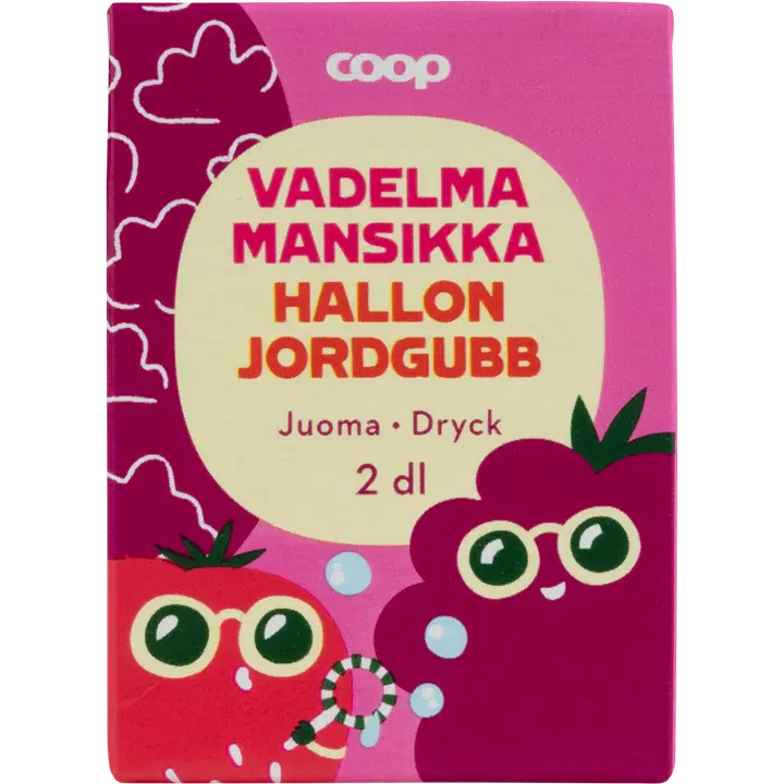 Coop vaarika-maasika jook 200ml