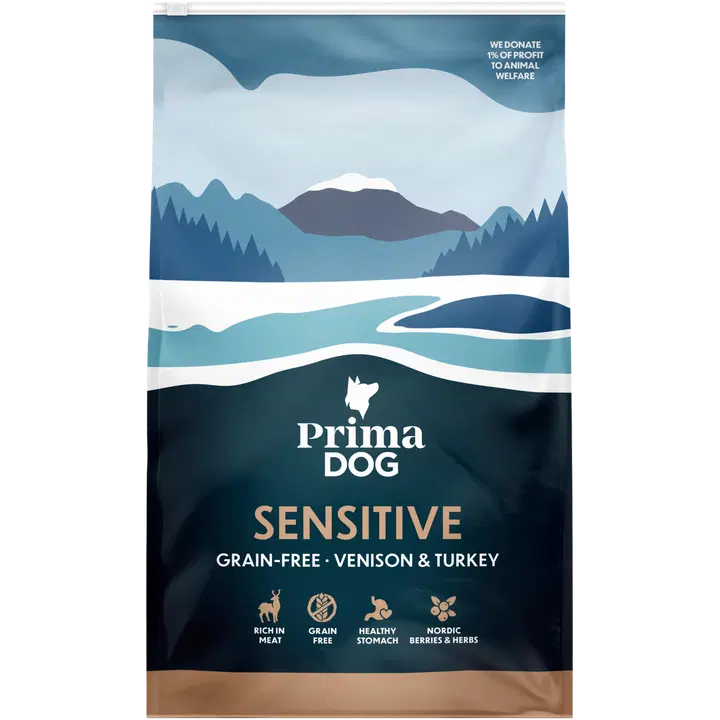 Prima Dog hirveliha-kalkuni koerte kuivtoit Sensitiv 3kg