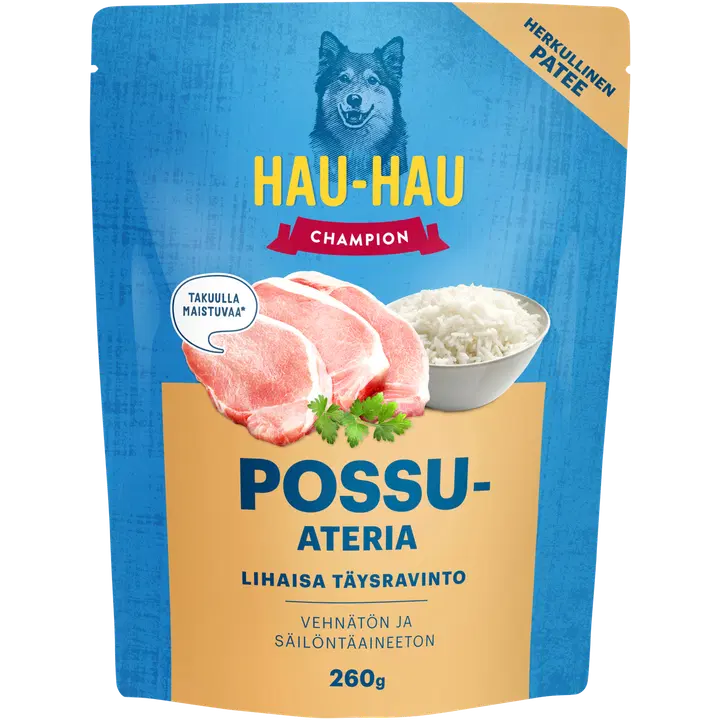 Hau-Hau Champion koeratoit sealihaga 260 g