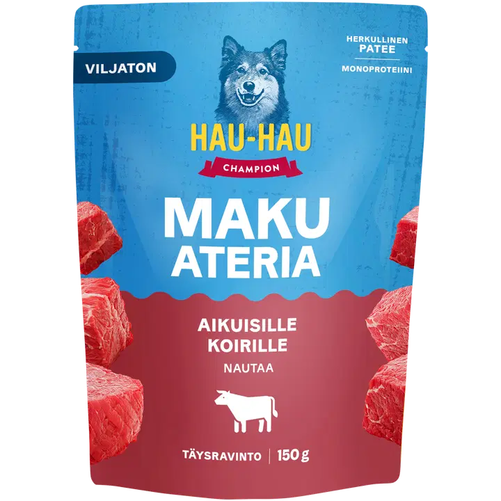 Hau-Hau Champion koeraeine täiskasv.koertele veiselihaga 150g