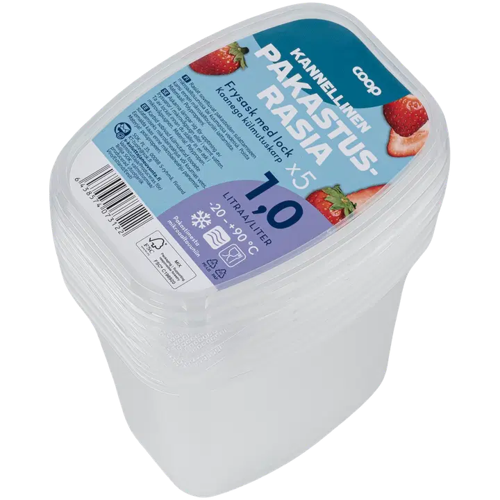 Coop külmutuskarbid 1l 5tk