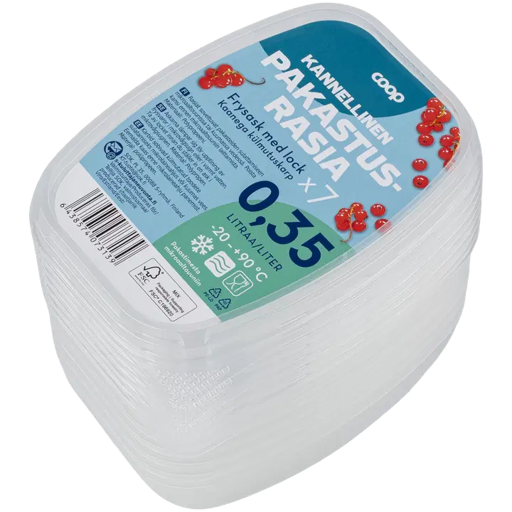 Coop külmutuskarbid 0,35 l 7 tk