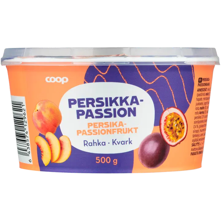 Coop kohupiimakreem virsiku-passioni, 500g