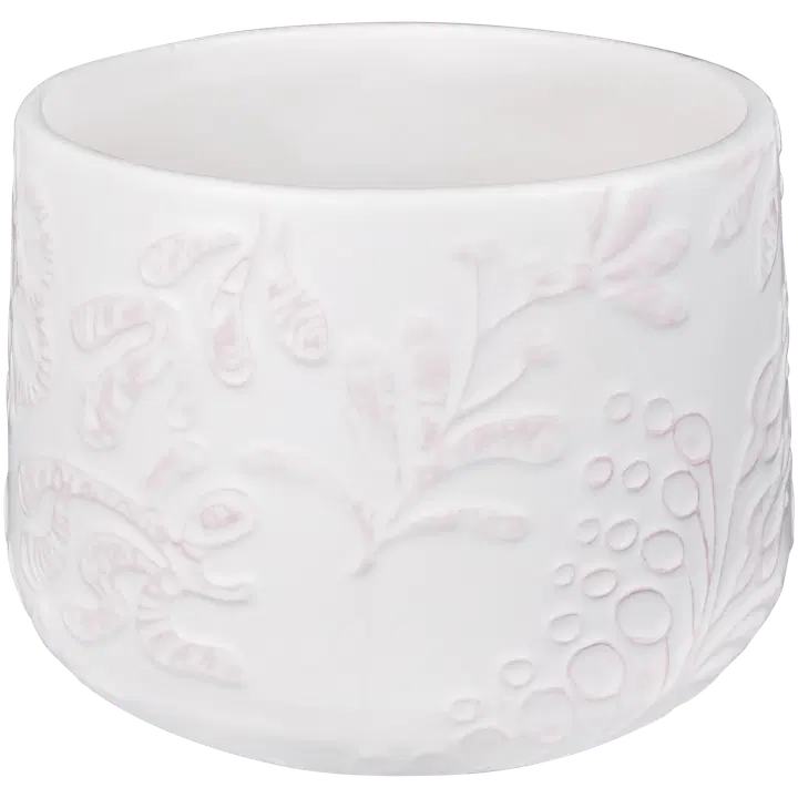 Lillepott romantic d16,5xh12,5cm valge