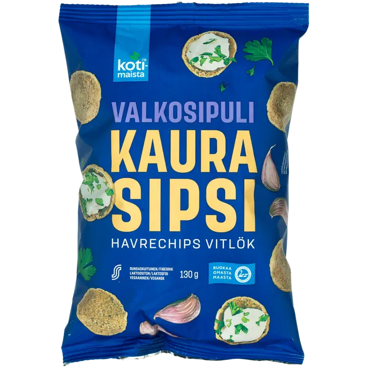 Kotimaista küüslaugumaitselised kaerakrõpsud 130g
