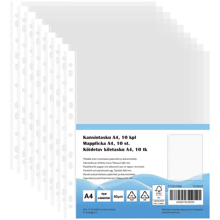 Kiletasku a4 10 tk