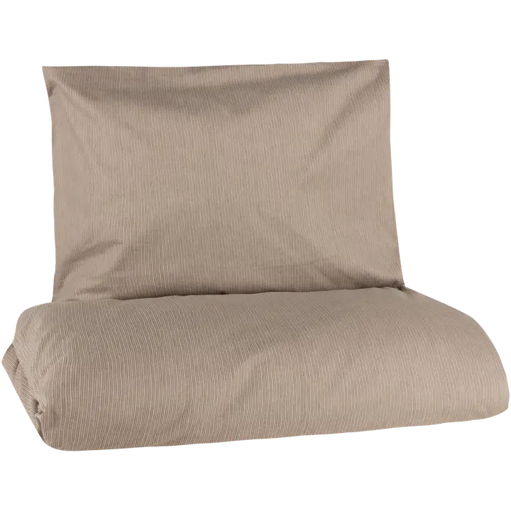 Voodipesukomplekt triip 150x210+55x65 beež