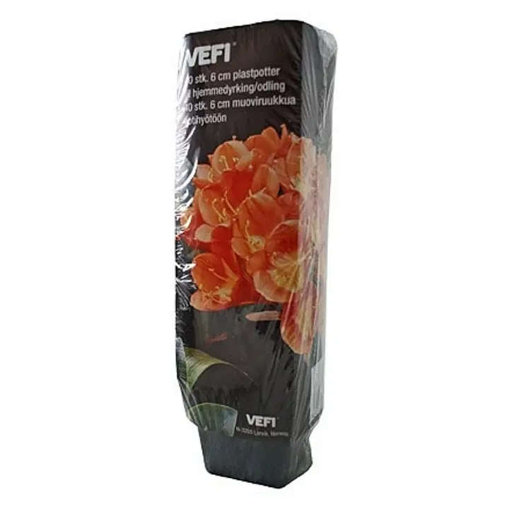 Istutuspott 6x6cm 40 tk must plast