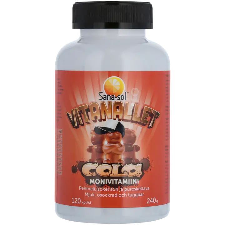 Sana-sol Vitanallet koolamaitseline multivitamiini toidulisand 120tk / 240g
