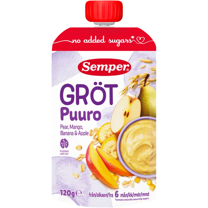 Semper pirni-mango puder 120 g, alates 6-elukuust