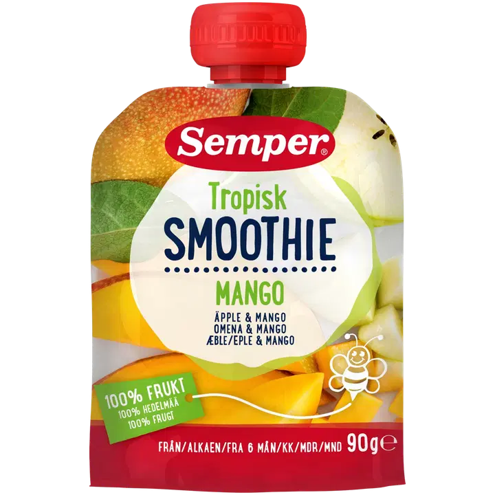 Semper Tropic smuuti õuna ja mangoga 90g, alates 6-elukuust