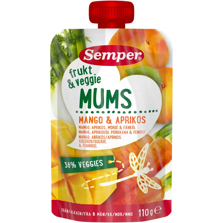 Semper Vegg Mums mango--marjapüree 6k 110g