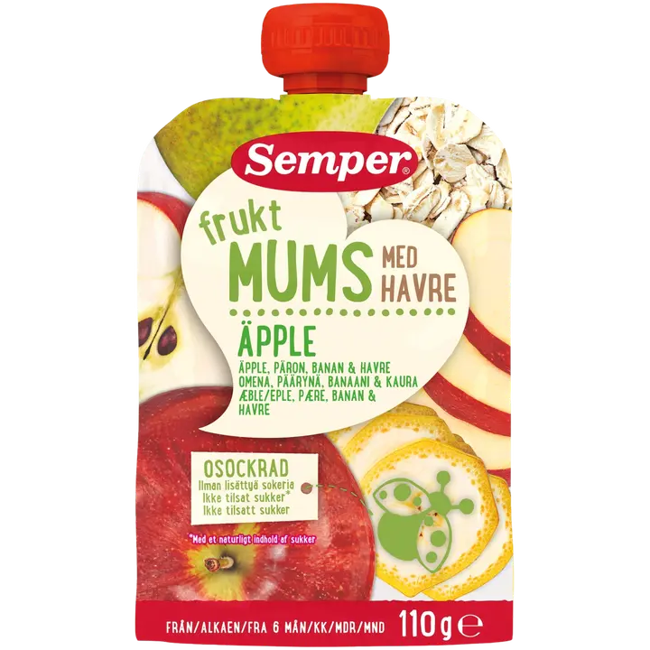 Semper Fruktmums õuna-kaera 6k 110g