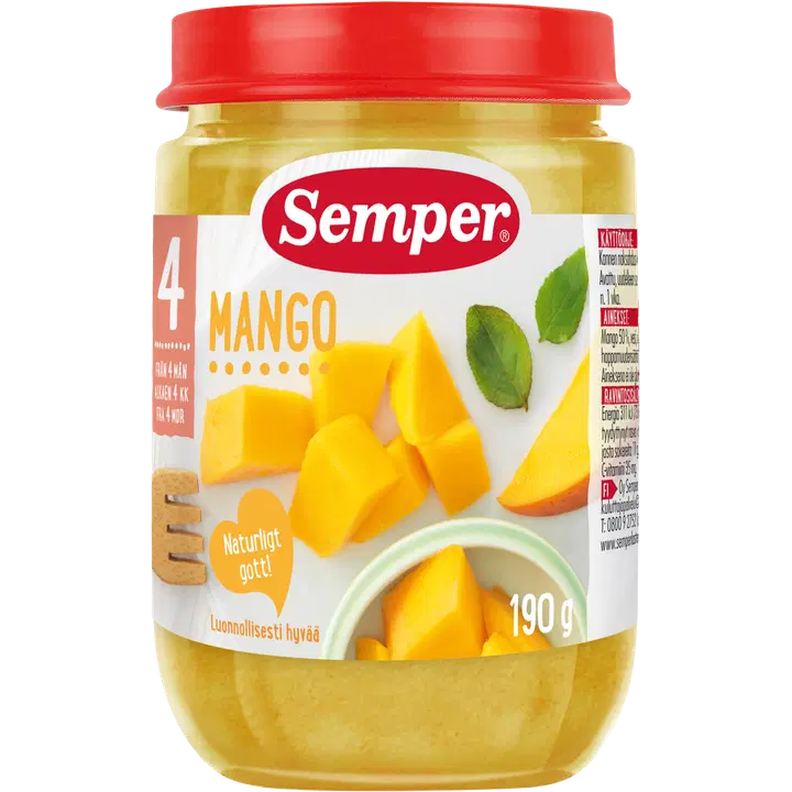 Semper mangopüree 190g, alates 4-elukuust