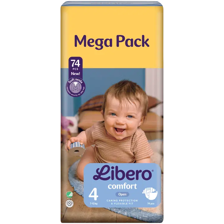 Libero Comfort S4 teipmähkmed, 74tk, 7-12kg