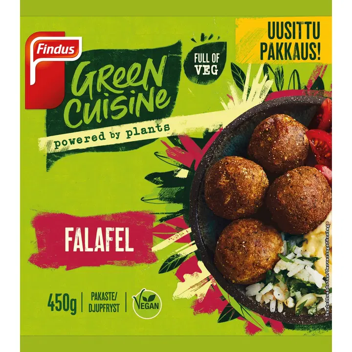 Findus Green Cuisine Falafel kikerhernepallid Vegan 450 g
