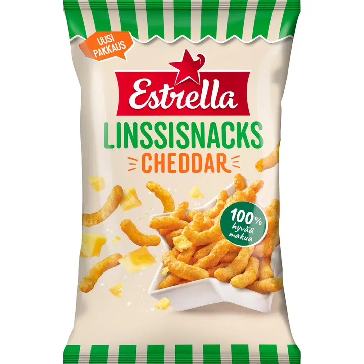 Estrella Cheddarimaitselised läätsesnäkid 125g