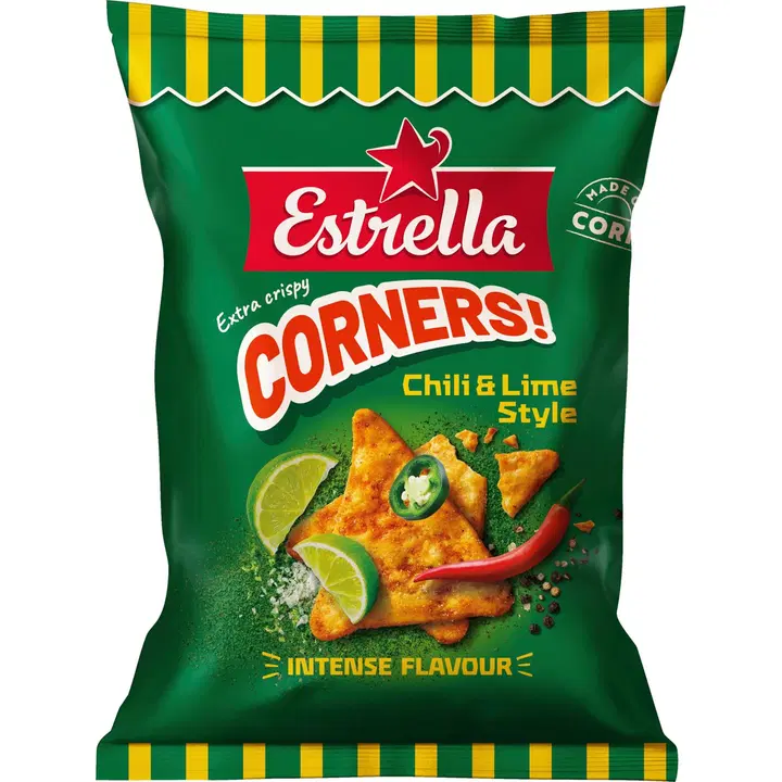 Estrella maisikrõpsud tšilli ja laimiga, 160 g