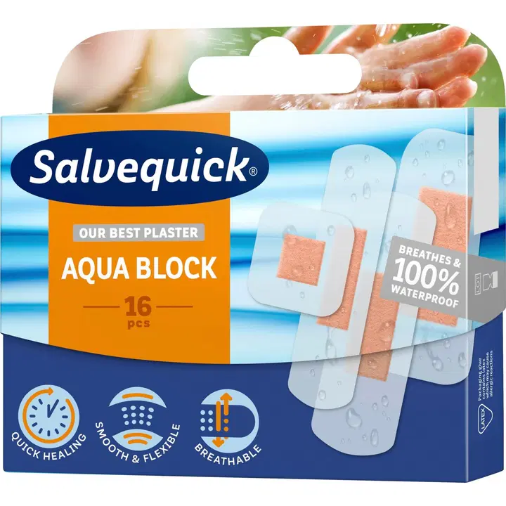 Plaaster Salvequick Aqua Block 16tk