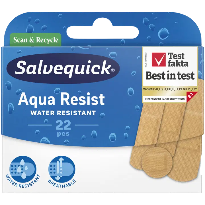 Plaaster Salvequick Aqua Resist 22tk