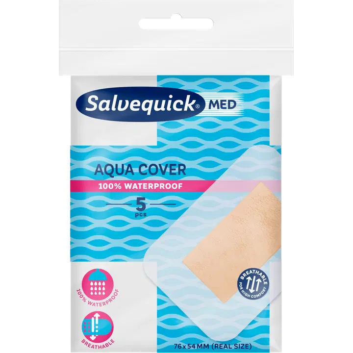 Plaaster Salvequick MED Aqua Cover veekindel 5tk