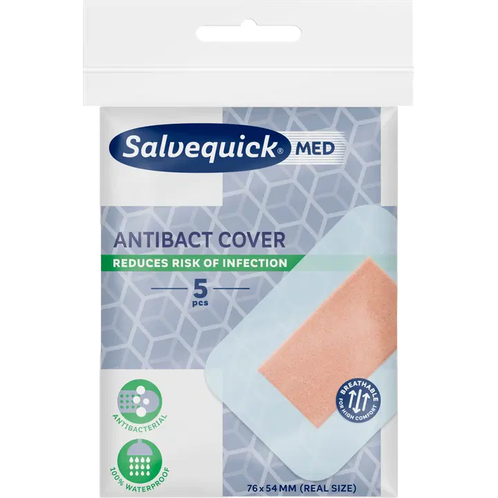 Plaaster Salvequick MED Antibact Cover 5tk