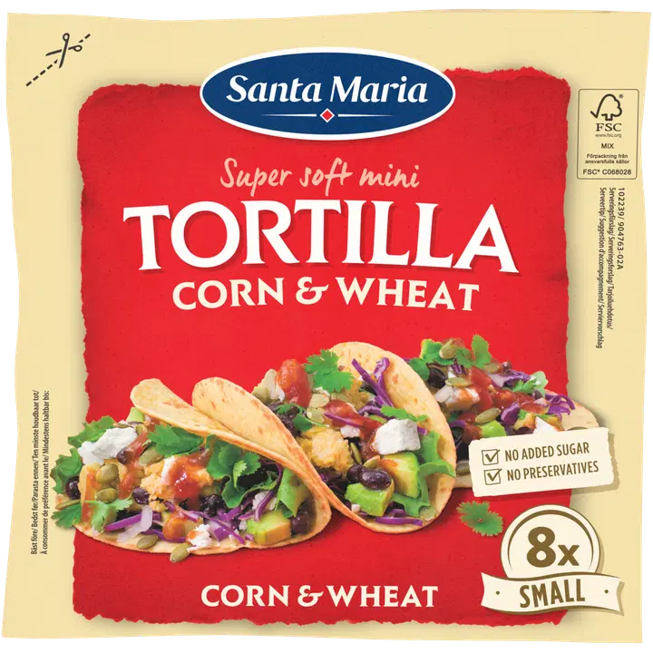 Santa Maria  maisi- ja nisutortiljad 200 g