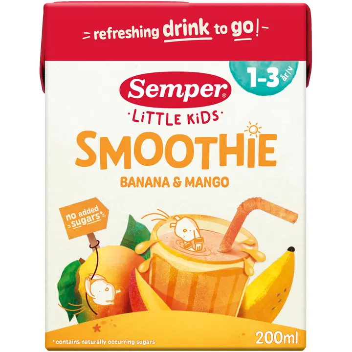 Semper smuuti banaani-mango 200 ml, alates 12-elukuust