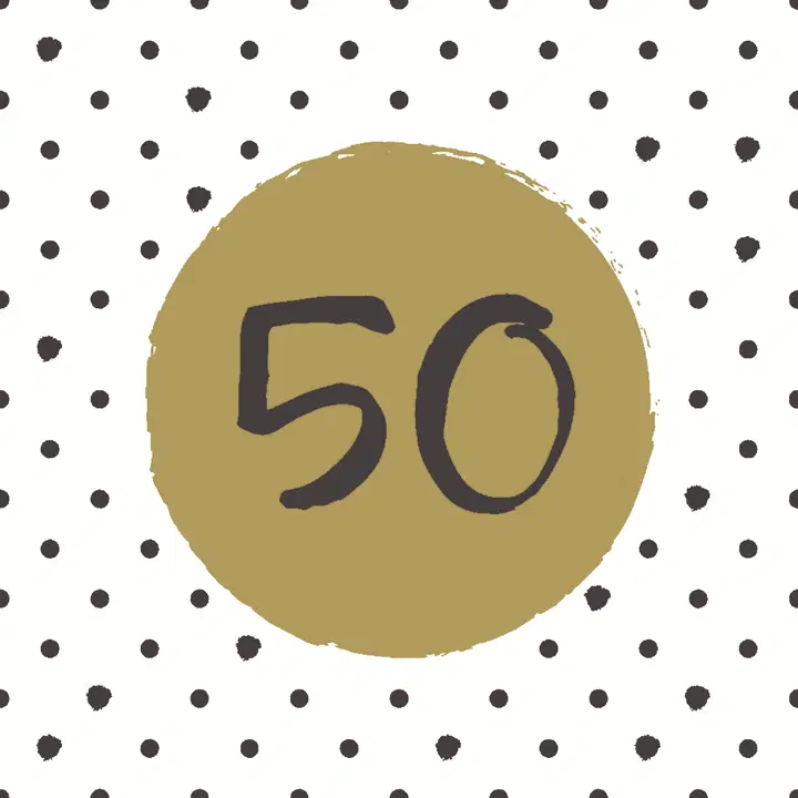 Paper Design salvrätik 50.sünnipäev 33cm 20tk