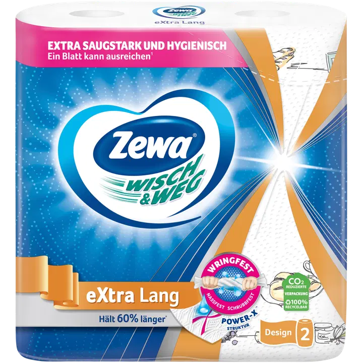 Zewa Majapidamispaber Wisch&Weg Design 2 rulli