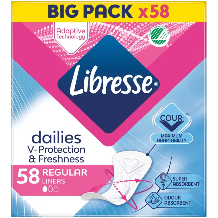 Libresse Regular pesukaitse 58tk