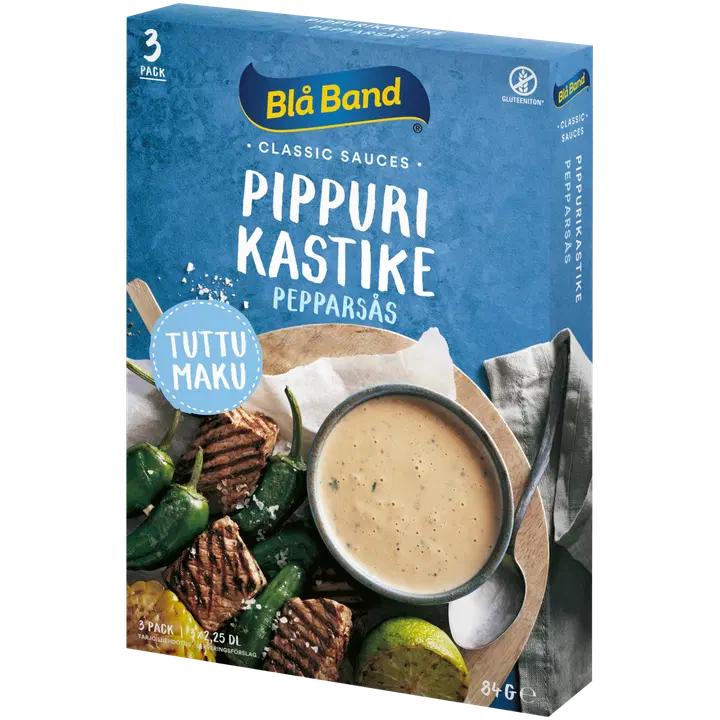 Blå Band, gluteenivaba ja väikese laktoosisisaldusega piprakastme koostisained, 3 × 28 g