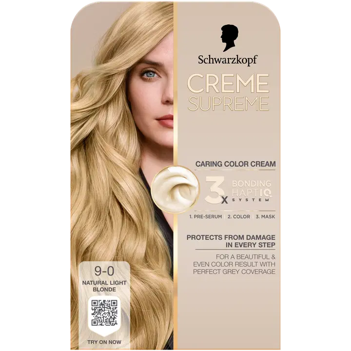 Juuksevärv Schwarzkopf Creme Supreme 9-0 Natural Light Blonde