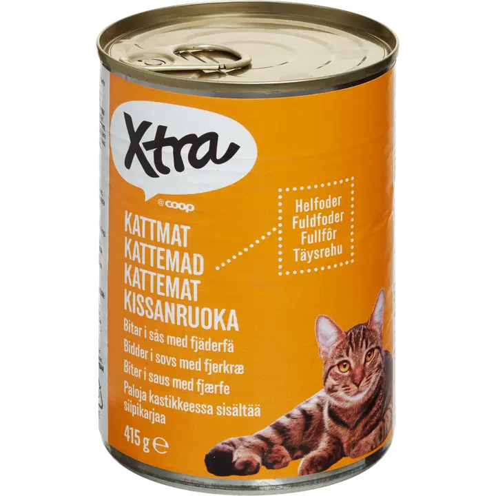 X-tra konserv kassidele linnulihaga 415 g