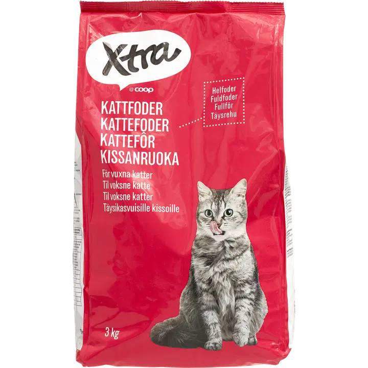 X-tra kuivtoit kassidele lihaga 3 kg