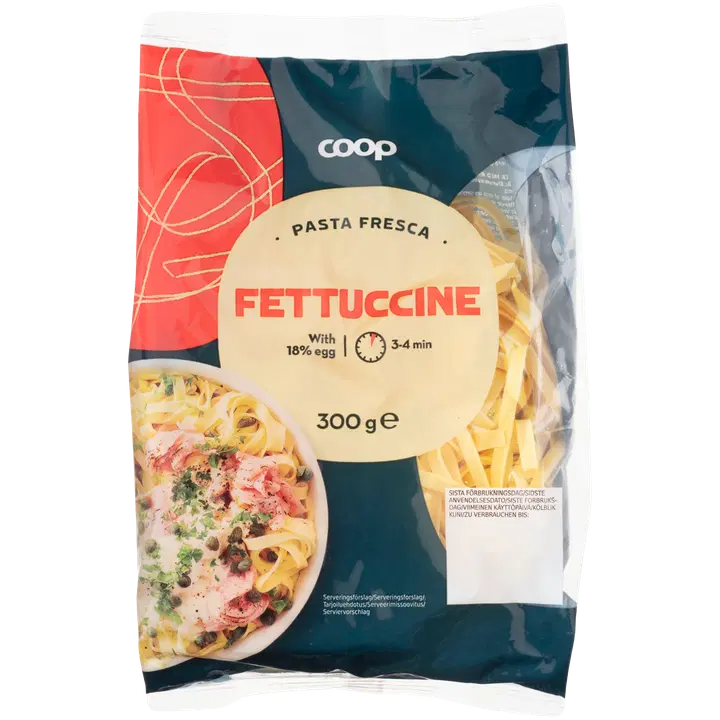 Coop Fettucine Värske Pasta 300 G
